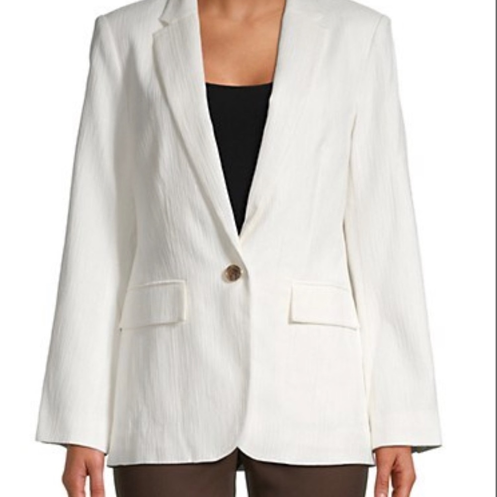 Frame white boyfriend blazer